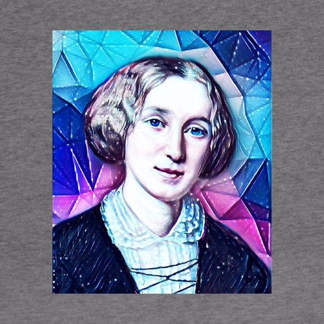 George Eliot Snowy Portrait | George Eliot Artwork 6 by JustLit